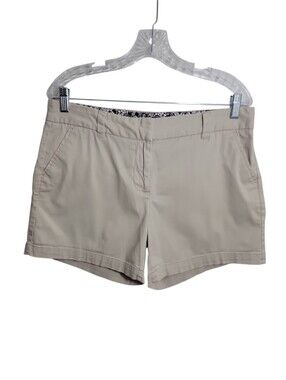 Land N Sea women’s light tan khaki chino casual mid rise shorts size 8